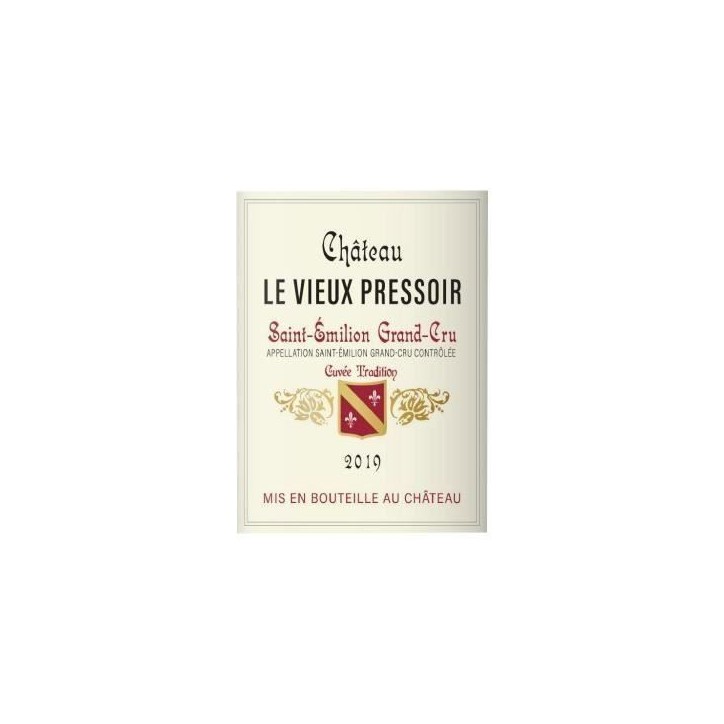 Château le Vieux Pressoir Cuvée Tradition 2019 Saint-Emilion Grand Cru - Vin rouge de Bordeaux