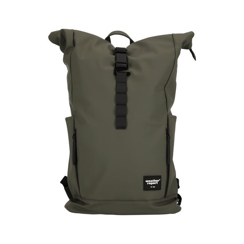 Sac a dos - WEATHER REPORT - Bronze - Roll top - 100% PU - Kaki