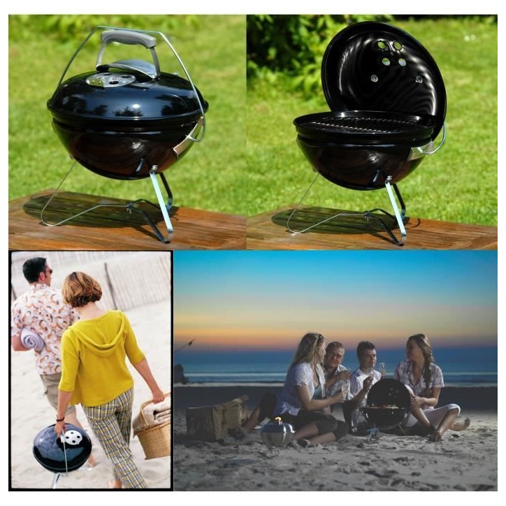 Barbecue charbon - WEBER Smokey Joe -Ø37cm - Noir Barbecue charbon - WEBER Smokey Joe -Ø37cm - Noir