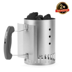 Cheminée d'allumage - WEBER - Petit Modele Smokey Joe - Acier inoxyda
