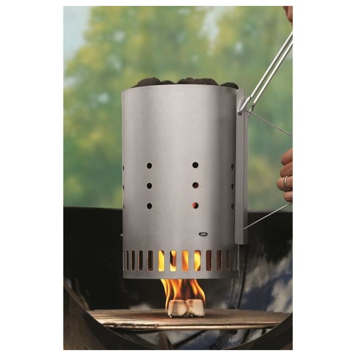 Cheminée d'allumage pour barbecue a charbon - WEBER - Rapidfire - Poids 2,18 kg - Dimensions 32x19x30,5 cm