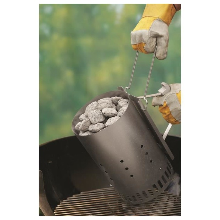 Cheminée d'allumage pour barbecue a charbon - WEBER - Rapidfire - Poids 2,18 kg - Dimensions 32x19x30,5 cm