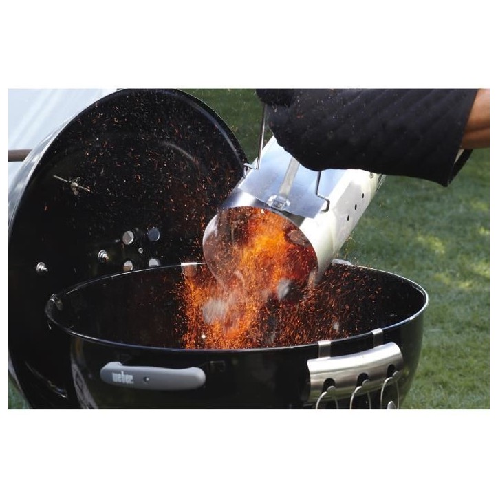 Cheminée d'allumage pour barbecue a charbon - WEBER - Rapidfire - Poids 2,18 kg - Dimensions 32x19x30,5 cm