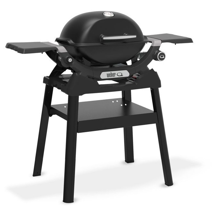 Barbecue a gaz - Weber - Q1200N avec stand - 2,94kW - 1 brûleur en acier inoxydable - Allumage piézoélectronique - Noir Barbecue a gaz - Weber - Q1200N avec stand - 2,94kW - 1 brûleur en acier inoxydable - Allumage piézoélectronique - Noir