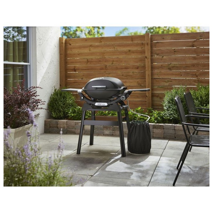 Barbecue a gaz - Weber - Q2200N avec stand - 4,11kW - 1 brûleur - Fonte émaillée - Allumage piézoélectronique - Noir Barbecue a gaz - Weber - Q2200N avec stand - 4,11kW - 1 brûleur - Fonte émaillée - Allumage piézoélectronique - Noir