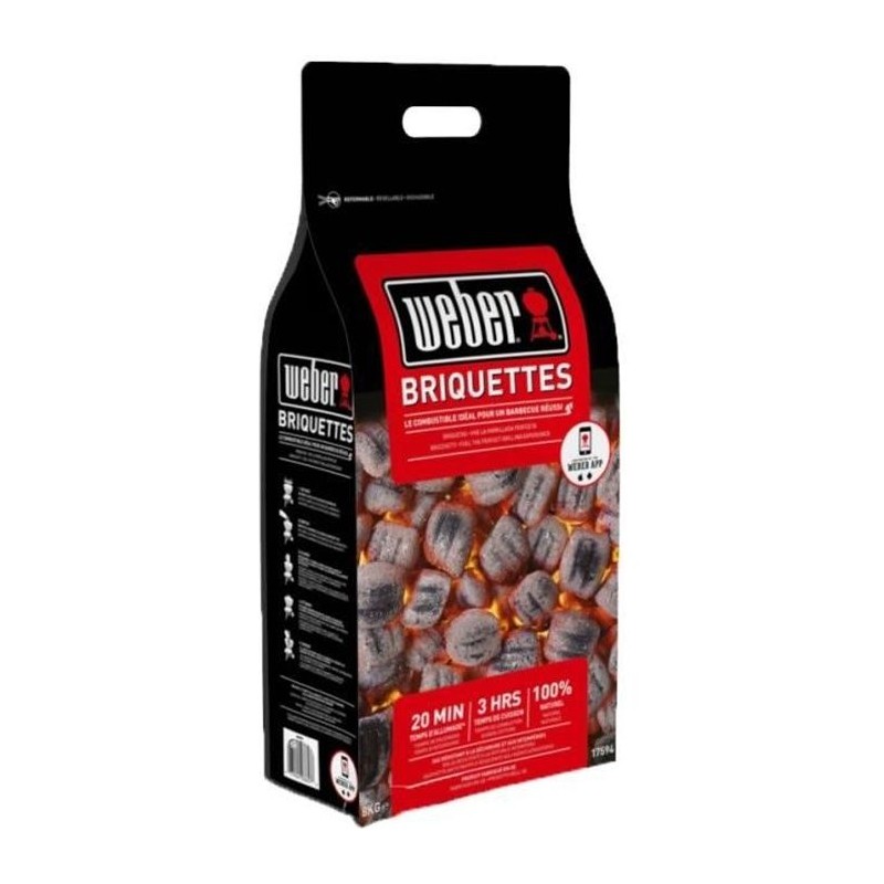 Sac de 8kg de briquettes - WEBER - 17591