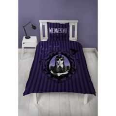 Parure de lit réversible - MERCREDI - Microfibre - 1 housse de couett