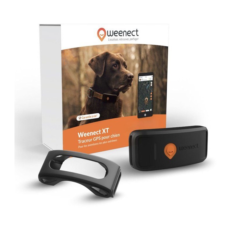 Traceur GPS pour chien sans collier - WEENECT - Chien XT - Antenne XL