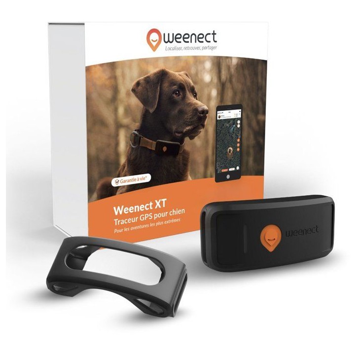 Traceur GPS pour chien sans collier - WEENECT - Chien XT - Antenne XL - Etanche - Fonctionne avec abonnement Traceur GPS pour chien sans collier - WEENECT - Chien XT - Antenne XL - Etanche - Fonctionne avec abonnement