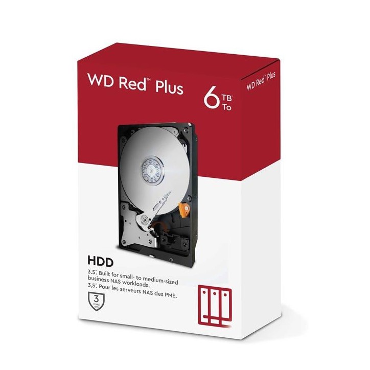 Western Digital - Red Plus - Disque dur - 6 To - 3.5 - 5400 tr/min Western Digital - Red Plus - Disque dur - 6 To - 3.5 - 5400 tr/min