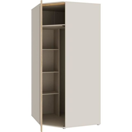 Armoire d'angle - WEXLIN - Décor Sable - 1 porte battante - L92,2 x P
