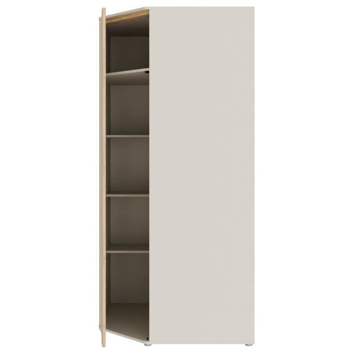 Armoire d'angle - WEXLIN - Décor Sable - 1 porte battante - L92,2 x P92,2 x H193,7 cm Armoire d'angle - WEXLIN - Décor Sable - 1 porte battante - L92,2 x P92,2 x H193,7 cm