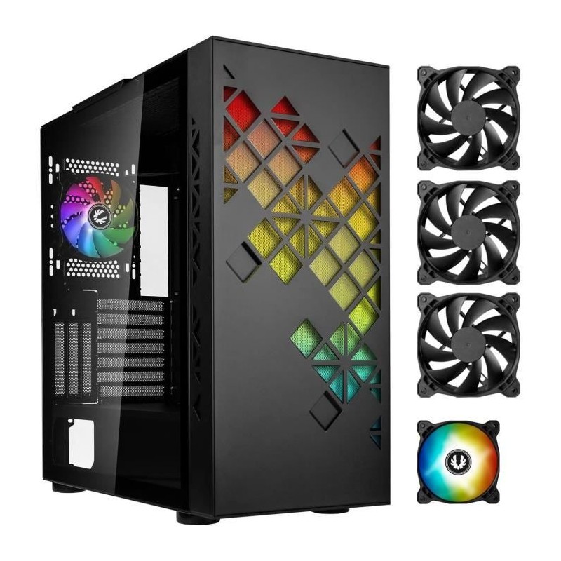 Boitier PC sans alimentation - BITFENIX Tracery ARGB (Noir) - Moyen to Boitier PC sans alimentation - BITFENIX Tracery ARGB (Noir) - Moyen to