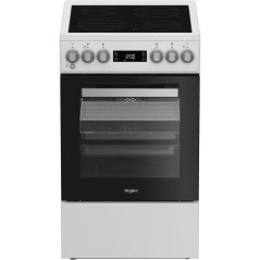 Cuisiniere vitrocéramique - WHIRLPOOL - W5V5LCW - 4 foyers - 7900 W -