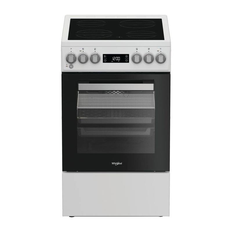 Cuisiniere vitrocéramique - WHIRLPOOL - W5V5LCW - 4 foyers - 7900 W -
