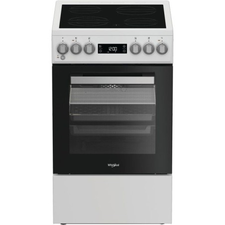 Cuisiniere vitrocéramique - WHIRLPOOL - W5V5LCW - 4 foyers - 7900 W -