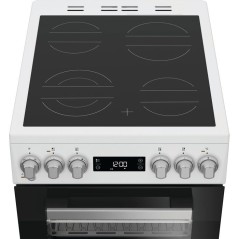 Cuisiniere vitrocéramique - WHIRLPOOL - W5V5LCW - 4 foyers - 7900 W -