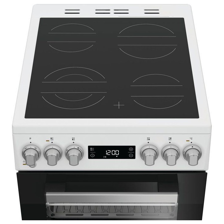 Cuisiniere vitrocéramique - WHIRLPOOL - W5V5LCW - 4 foyers - 7900 W - L50 cm - Blanc