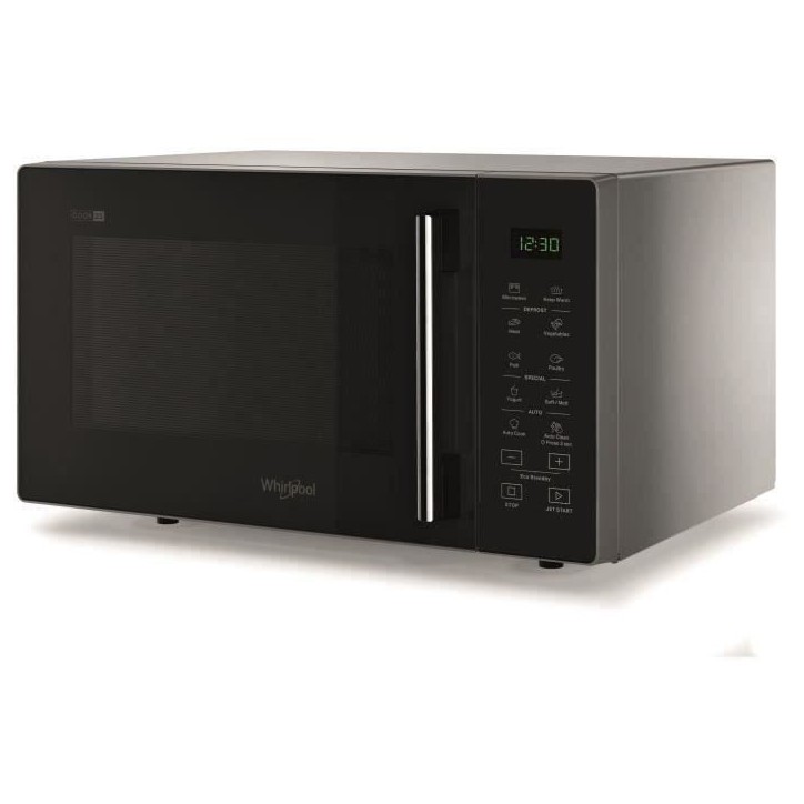 Micro-ondes - WHIRLPOOL - MWP251SB - Silver Black - 900 W - 48,3 x 41,4 x 28,1 cm - 25 L Micro-ondes - WHIRLPOOL - MWP251SB - Silver Black - 900 W - 48,3 x 41,4 x 28,1 cm - 25 L