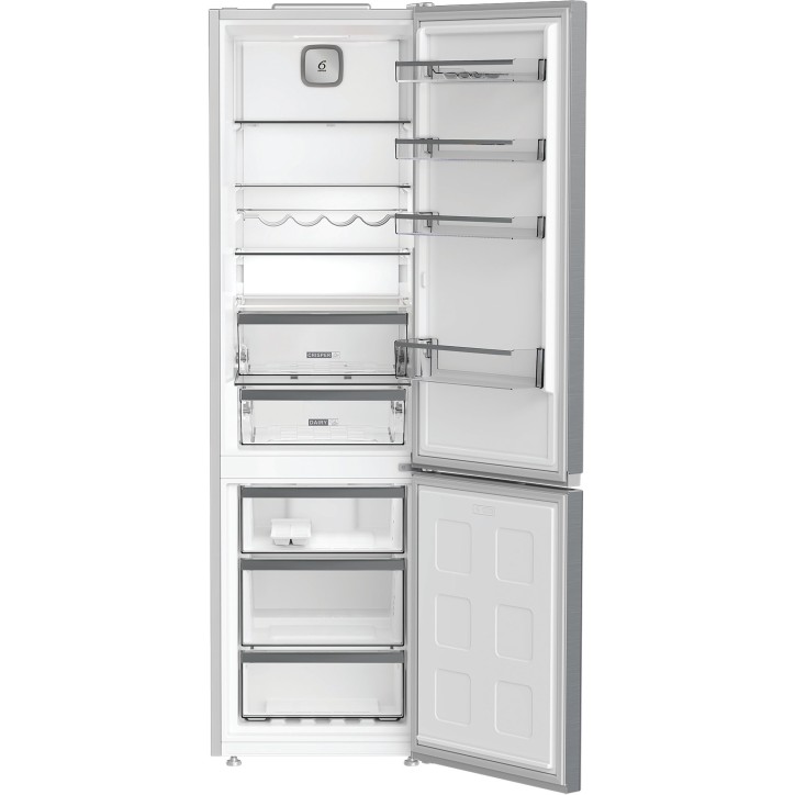 Réfrigérateur combiné - WHIRLPOOL - WHK26402XP4E - 355 L - Dual NoFrost - 6e sens - Porte bouteille - 203.5x59.5x66.3 - Inox Réfrigérateur combiné - WHIRLPOOL - WHK26402XP4E - 355 L - Dual NoFrost - 6e sens - Porte bouteille - 203.5x59.5x66.3 - Inox