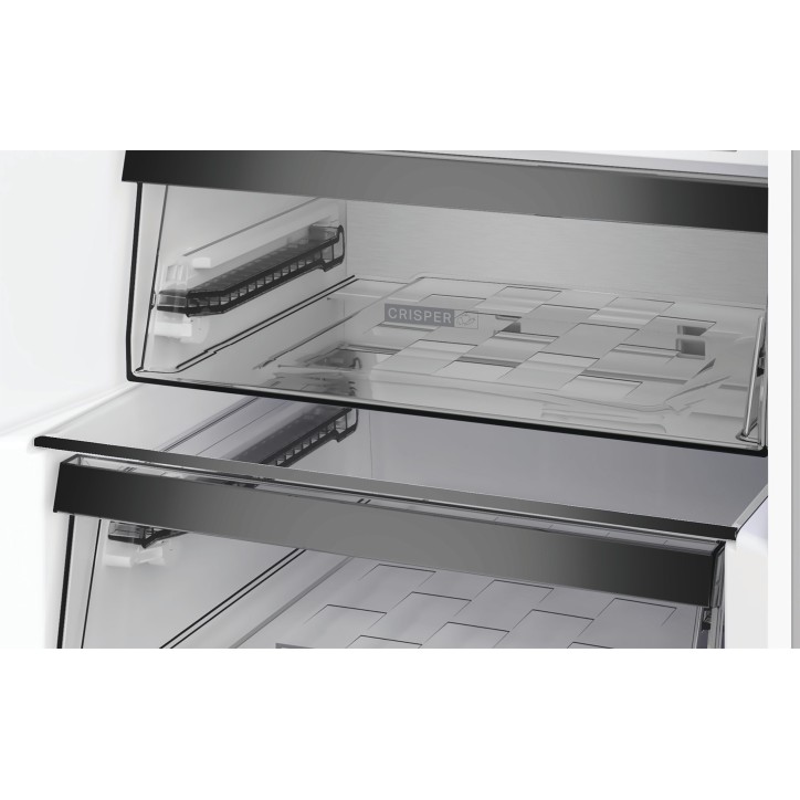 Réfrigérateur combiné - WHIRLPOOL - WHK26402XP4E - 355 L - Dual NoFrost - 6e sens - Porte bouteille - 203.5x59.5x66.3 - Inox Réfrigérateur combiné - WHIRLPOOL - WHK26402XP4E - 355 L - Dual NoFrost - 6e sens - Porte bouteille - 203.5x59.5x66.3 - Inox