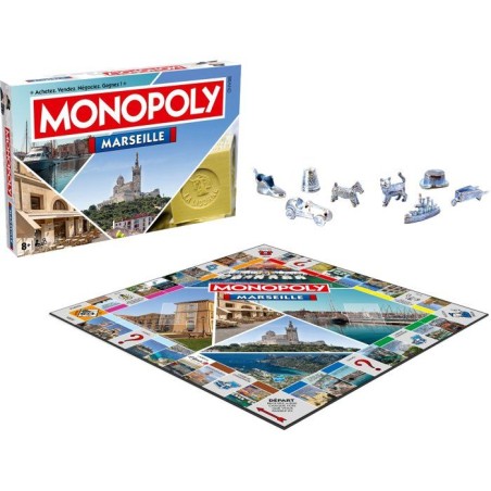 MONOPOLY Marseille - Jeu de société - WINNING MOVES - 2 a 6 joueurs