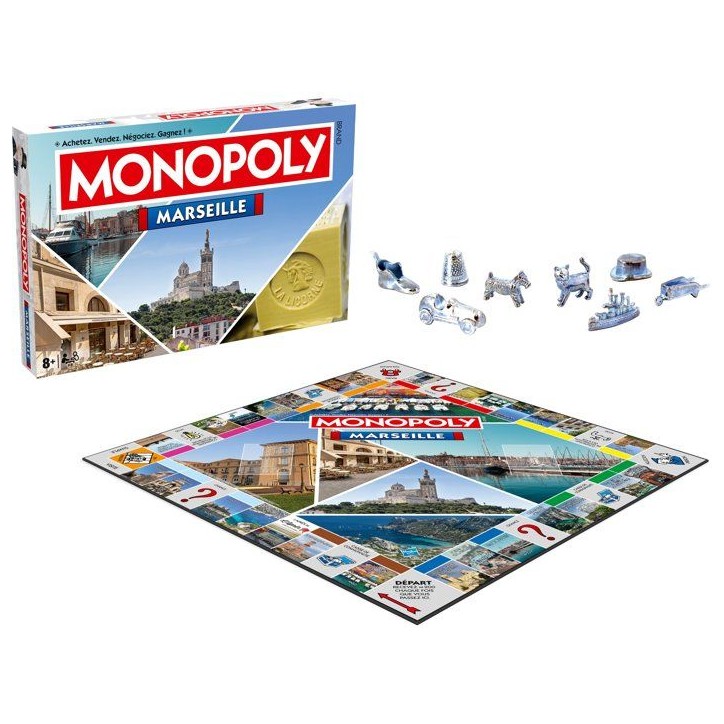 MONOPOLY Marseille - Jeu de société - WINNING MOVES - 2 a 6 joueurs - Des 8 ans