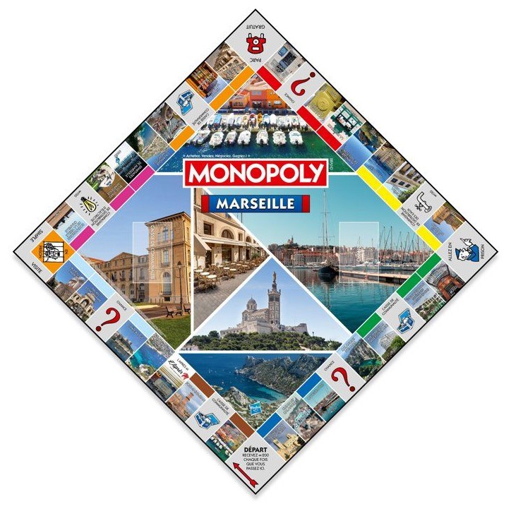 MONOPOLY Marseille - Jeu de société - WINNING MOVES - 2 a 6 joueurs - Des 8 ans
