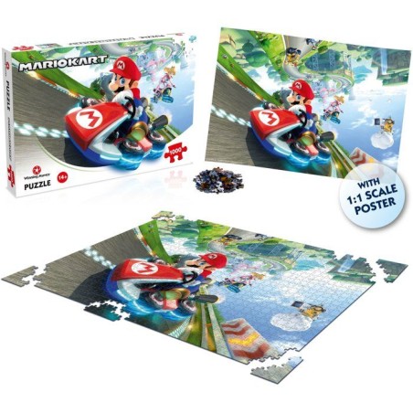 Puzzle - WINNING MOVES - Mario Kart Funracer - 1000 pieces - Des 14 ans
