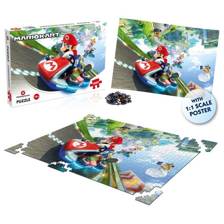 Puzzle - WINNING MOVES - Mario Kart Funracer - 1000 pieces - Des 14 ans Puzzle - WINNING MOVES - Mario Kart Funracer - 1000 pieces - Des 14 ans