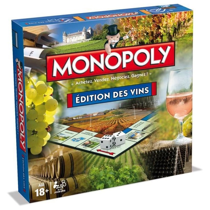 MONOPOLY Editions des vins, Jeu de societé, Version française MONOPOLY Editions des vins, Jeu de societé, Version française