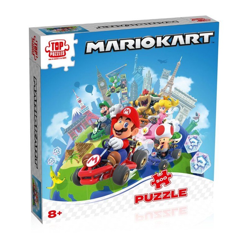 Puzzle - WINNING MOVES - Mario Kart Autour du Monde - 500 pieces - Des