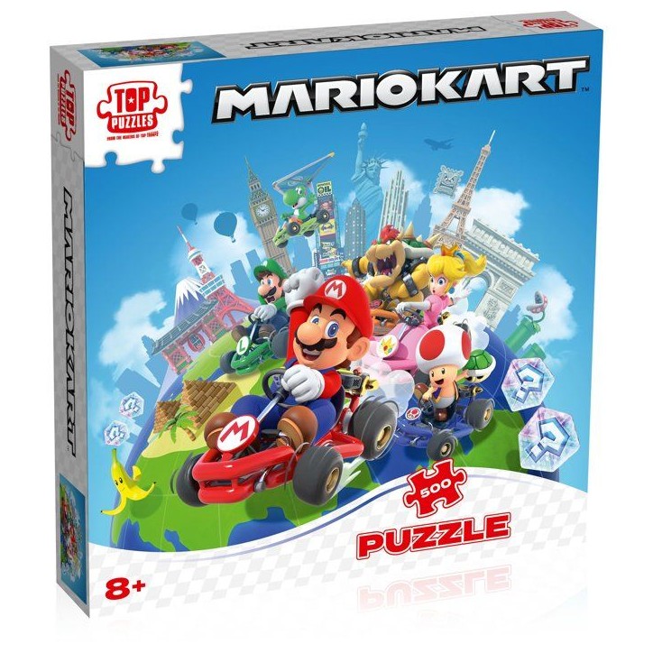 Puzzle - WINNING MOVES - Mario Kart Autour du Monde - 500 pieces - Des 8 ans Puzzle - WINNING MOVES - Mario Kart Autour du Monde - 500 pieces - Des 8 ans