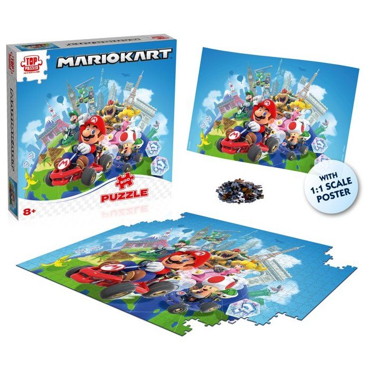 Puzzle - WINNING MOVES - Mario Kart Autour du Monde - 500 pieces - Des 8 ans Puzzle - WINNING MOVES - Mario Kart Autour du Monde - 500 pieces - Des 8 ans