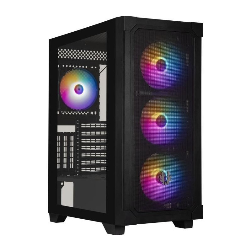 Boîtier PC - BITFENIX - Graph ARGB - Moyen tour - ATX - Noir - 4 vent Boîtier PC - BITFENIX - Graph ARGB - Moyen tour - ATX - Noir - 4 vent