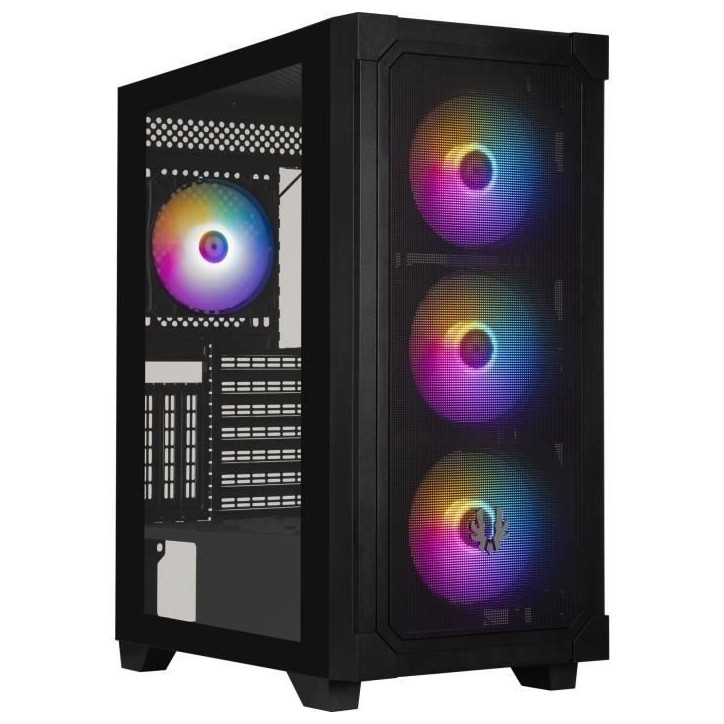 Boîtier PC - BITFENIX - Graph ARGB - Moyen tour - ATX - Noir - 4 ventilateurs A-RGB