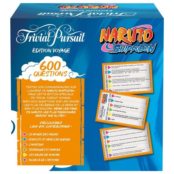 TRIVIAL PURSUIT VOYAGE Naruto Shippuden - Jeu de société - WINNING MOVES - 2 joueurs minimum - Des 12 ans