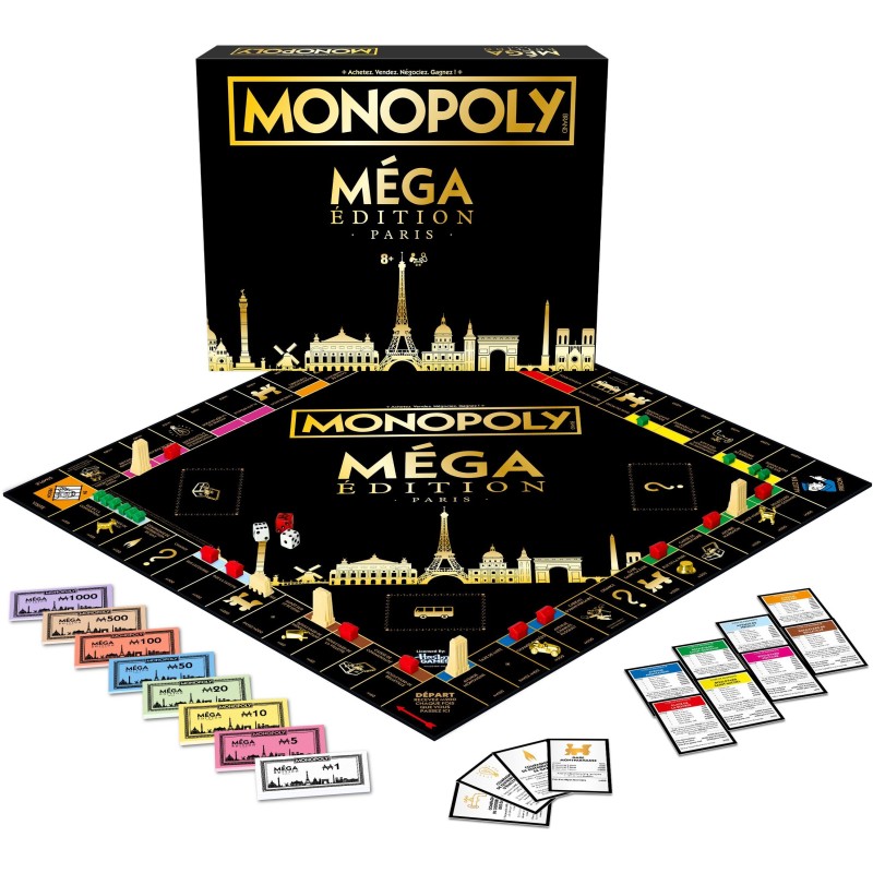 MONOPOLY Mega Paris - Jeu de société - WINNING MOVES - Des 8 ans