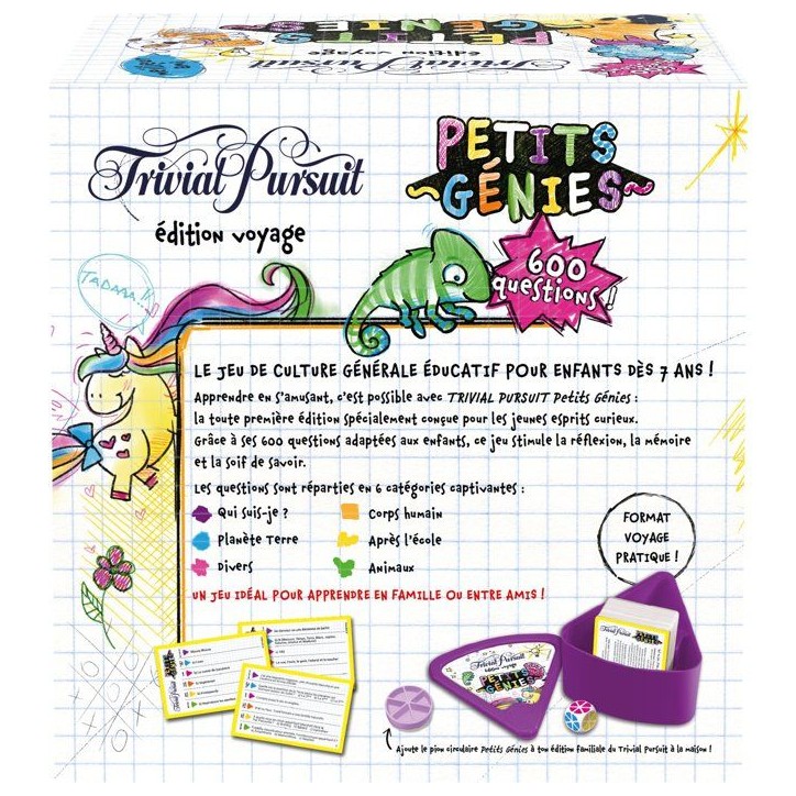TRIVIAL PURSUIT VOYAGE Les petits génies - Jeu de société - WINNING MOVES - 2 joueurs minimum - Des 8 ans TRIVIAL PURSUIT VOYAGE Les petits génies - Jeu de société - WINNING MOVES - 2 joueurs minimum - Des 8 ans