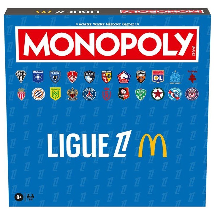 MONOPOLY - Ligue 1 McDonald's - Jeu de société - WINNING MOVES - 2 a 6 joueurs - Des 8 ans MONOPOLY - Ligue 1 McDonald's - Jeu de société - WINNING MOVES - 2 a 6 joueurs - Des 8 ans