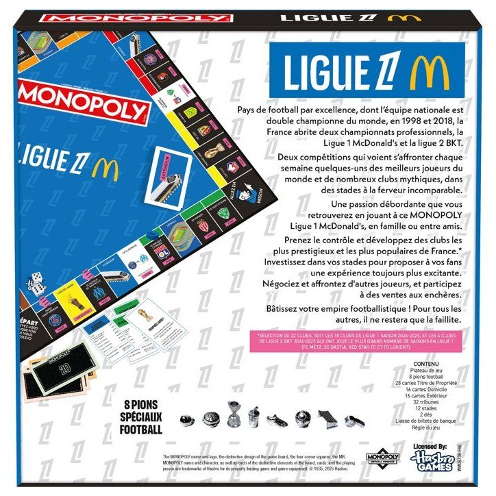 MONOPOLY - Ligue 1 McDonald's - Jeu de société - WINNING MOVES - 2 a 6 joueurs - Des 8 ans MONOPOLY - Ligue 1 McDonald's - Jeu de société - WINNING MOVES - 2 a 6 joueurs - Des 8 ans
