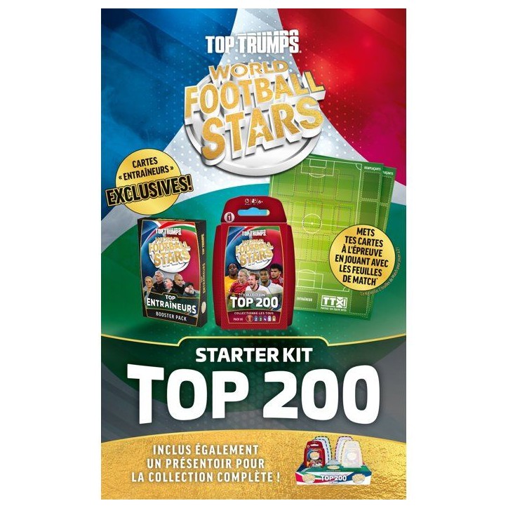 Top Trumps World Football Stars TOP 200 - Starter kit nouvelle édition - Jeu de société - WINNING MOVES - Des 6 ans Top Trumps World Football Stars TOP 200 - Starter kit nouvelle édition - Jeu de société - WINNING MOVES - Des 6 ans