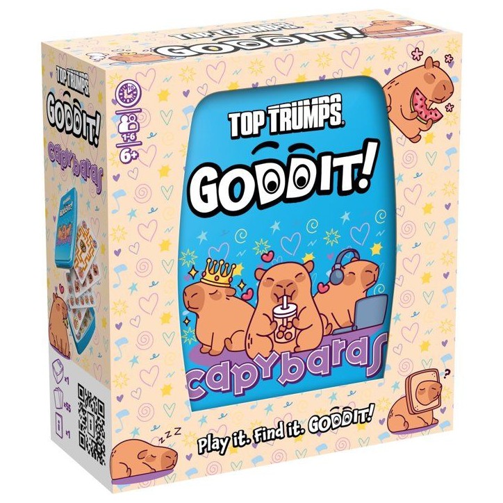 GODDIT - Top Trumps Capybaras - Jeu de cartes - WINNING MOVES - 1 a 6 joueurs - Des 6 ans GODDIT - Top Trumps Capybaras - Jeu de cartes - WINNING MOVES - 1 a 6 joueurs - Des 6 ans