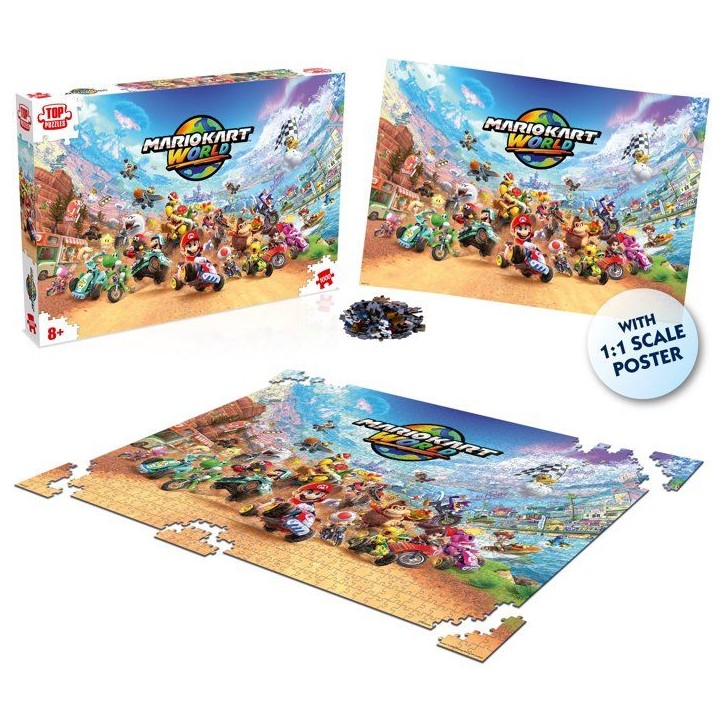 Puzzle - WINNING MOVES - Mario Kart World - 1000 pieces - Des 8 ans Puzzle - WINNING MOVES - Mario Kart World - 1000 pieces - Des 8 ans