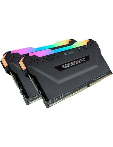 Mémoire RAM - CORSAIR - Vengeance RGB Pro DDR4 - 32GB 2x16GB DIMM - 3200 MHz - 1.35V - Noir (CMW32GX4M2E3200C)