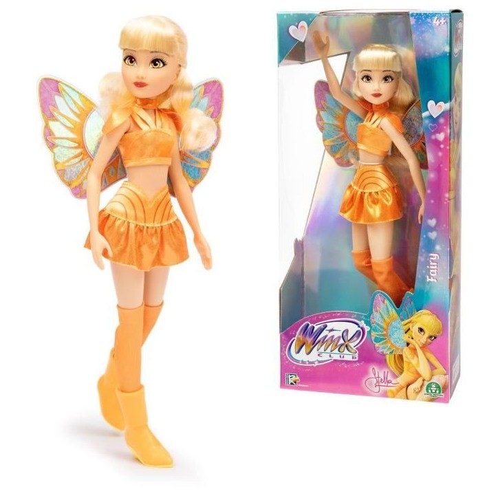 Poupée Winx - Série Fairy Stella - 26 cm - Des 3 ans – WNX765 Poupée Winx - Série Fairy Stella - 26 cm - Des 3 ans – WNX765