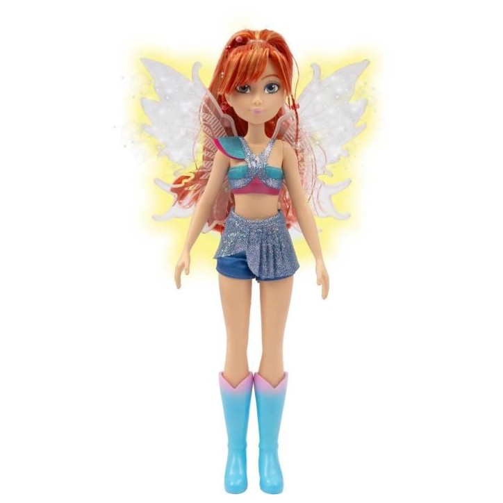 Poupée Winx avec ailes lumineuses - Bloom - 26 cm - Des 3 ans – WNX781 Poupée Winx avec ailes lumineuses - Bloom - 26 cm - Des 3 ans – WNX781