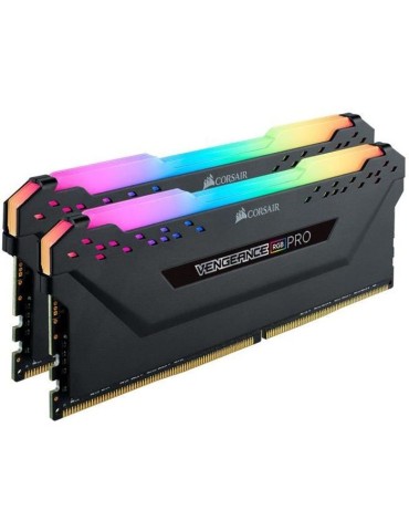 Mémoire RAM - CORSAIR - Vengeance RGB Pro DDR4 - 16GB 2x8GB DIMM - 3600 MHz - CL18 - 1.35V - Noir (CMW16GX4M2D3600C)