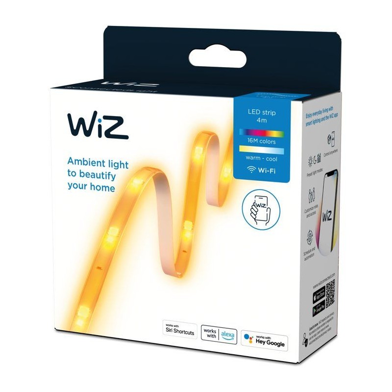 Ruban LED - WIZ - 4 m - Lumiere blanche et colorée - Wifi