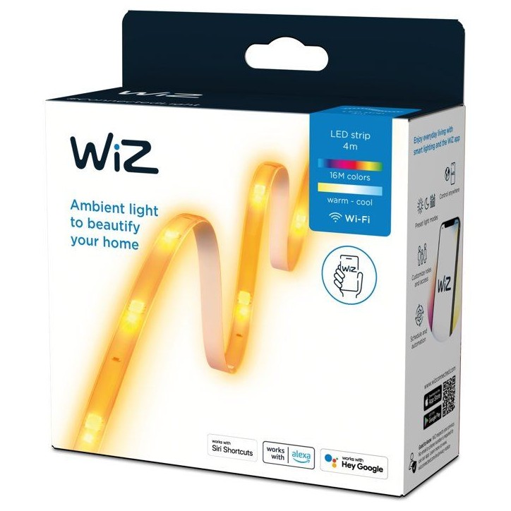 Ruban LED - WIZ - 4 m - Lumiere blanche et colorée - Wifi Ruban LED - WIZ - 4 m - Lumiere blanche et colorée - Wifi